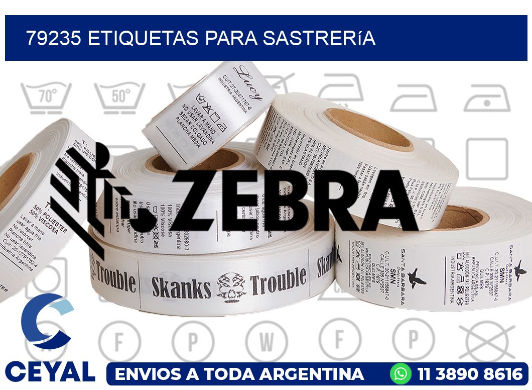 79235 Etiquetas para sastrería