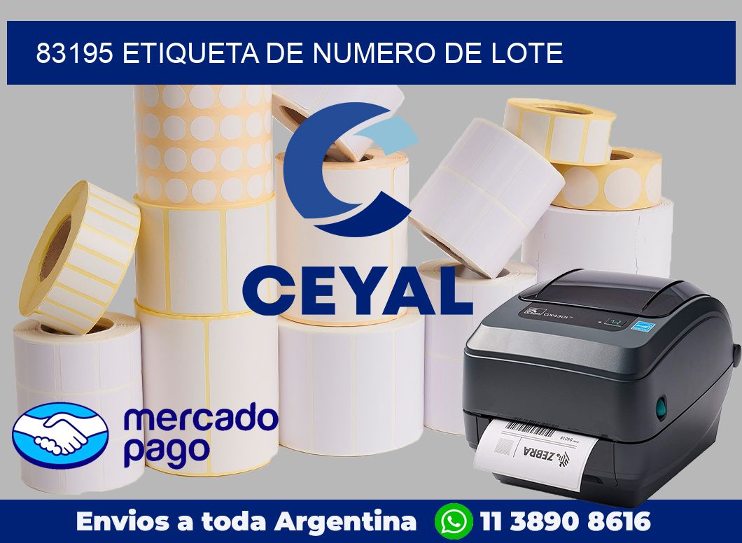 83195 Etiqueta de numero de lote