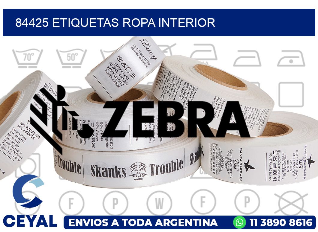 84425 Etiquetas ropa interior