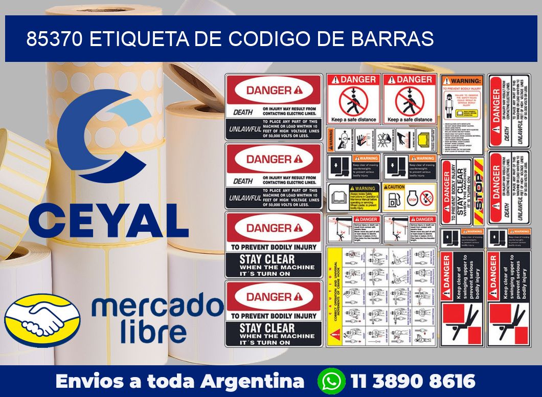 85370 Etiqueta de codigo de barras