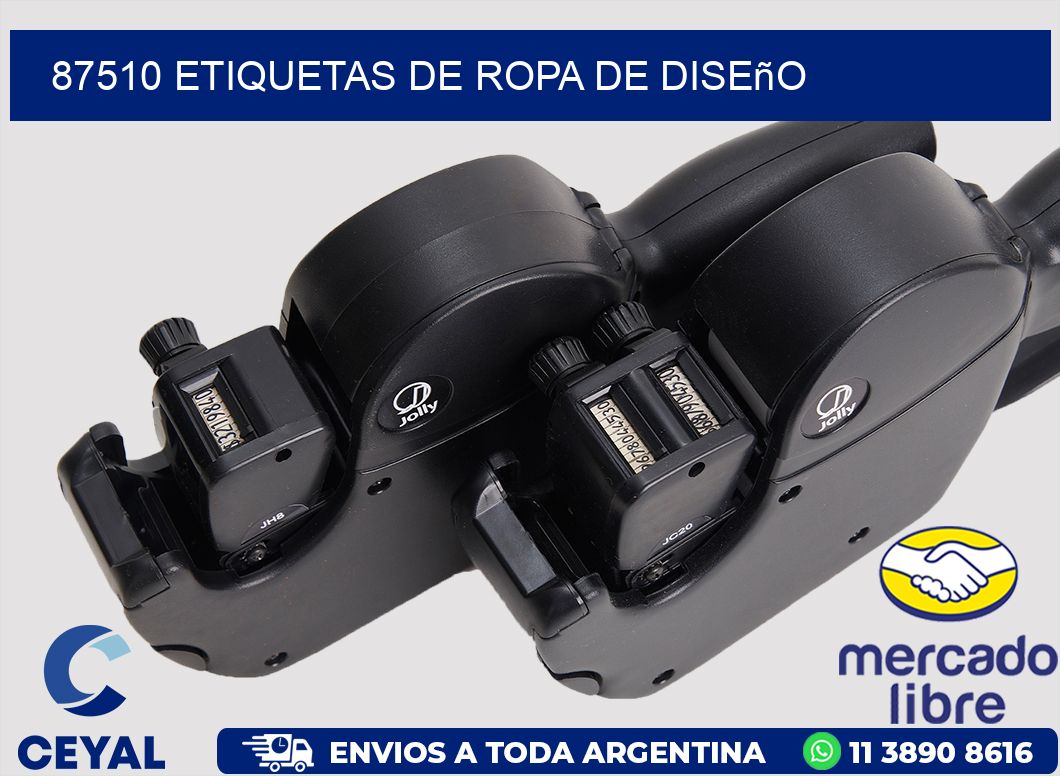 87510 Etiquetas de ropa de diseño