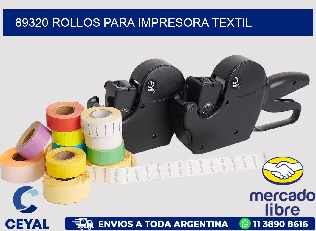 89320 rollos para impresora textil