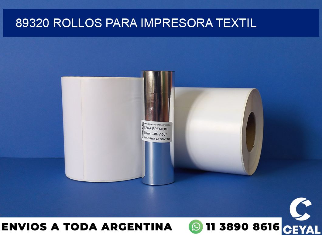 89320 rollos para impresora textil