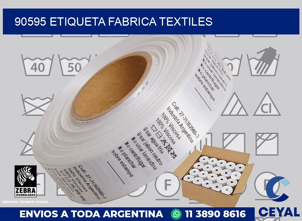 90595 etiqueta fabrica textiles