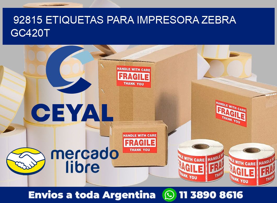 92815 etiquetas para impresora zebra GC420T