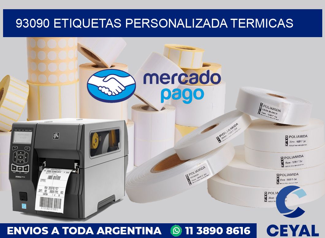 93090 etiquetas personalizada termicas