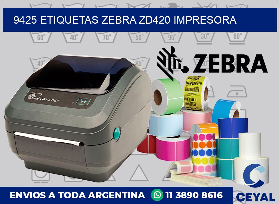 9425 etiquetas Zebra zd420 impresora