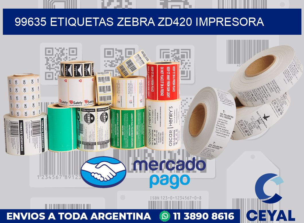 99635 etiquetas Zebra zd420 impresora
