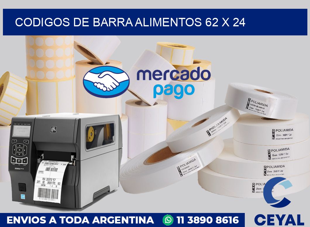 Codigos de barra alimentos 62 x 24