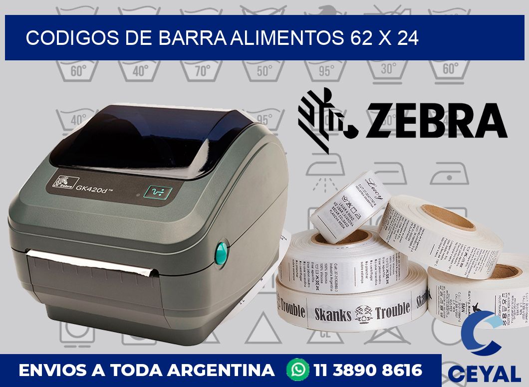 Codigos de barra alimentos 62 x 24