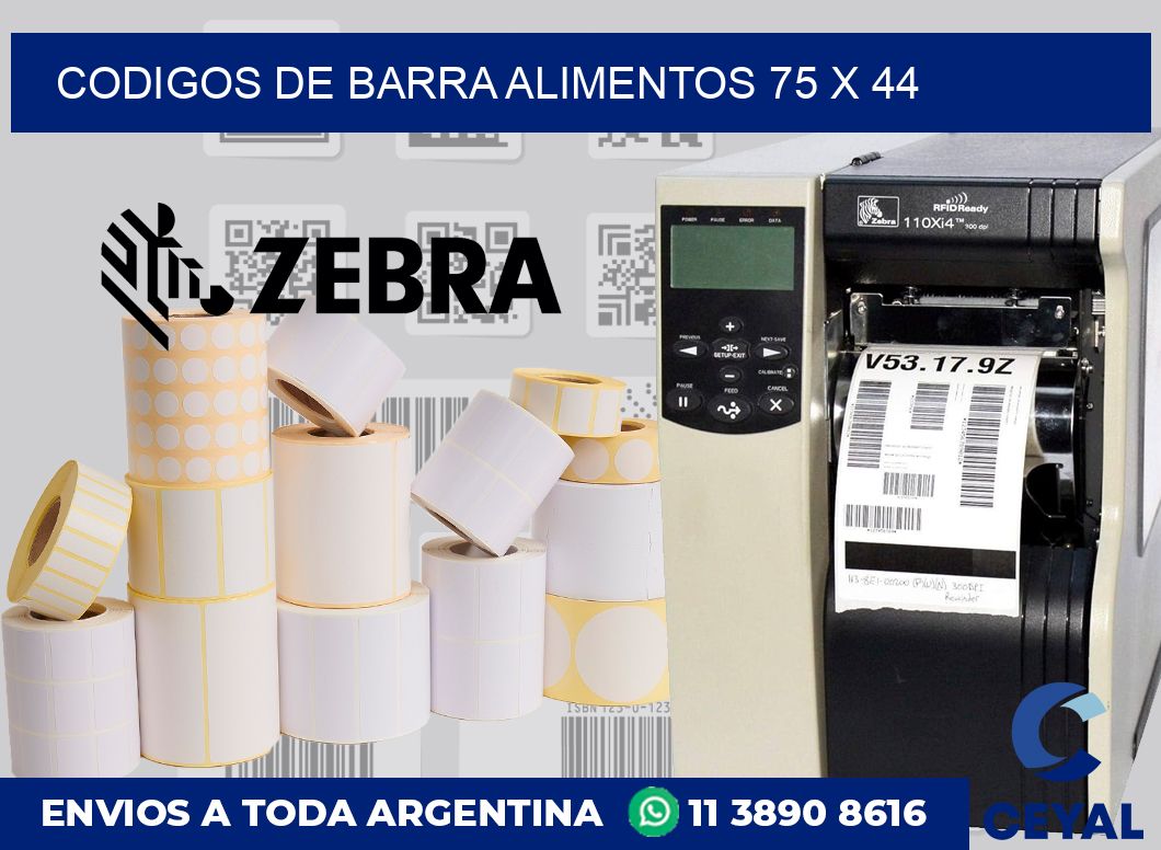 Codigos de barra alimentos 75 x 44