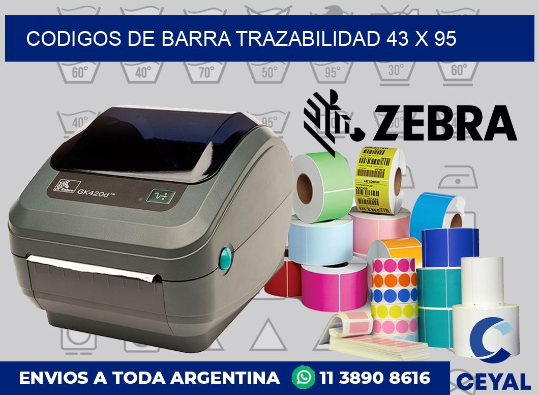 Codigos de barra trazabilidad 43 x 95