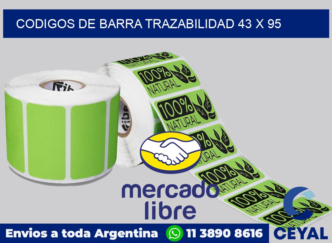 Codigos de barra trazabilidad 43 x 95