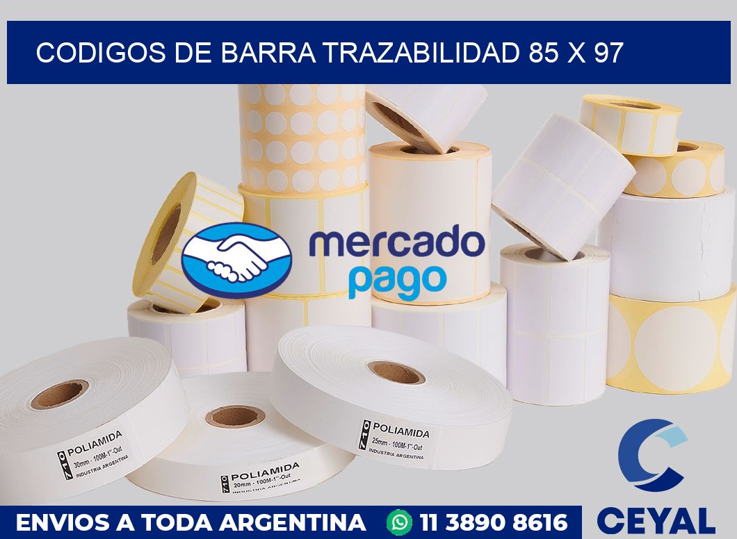 Codigos de barra trazabilidad 85 x 97