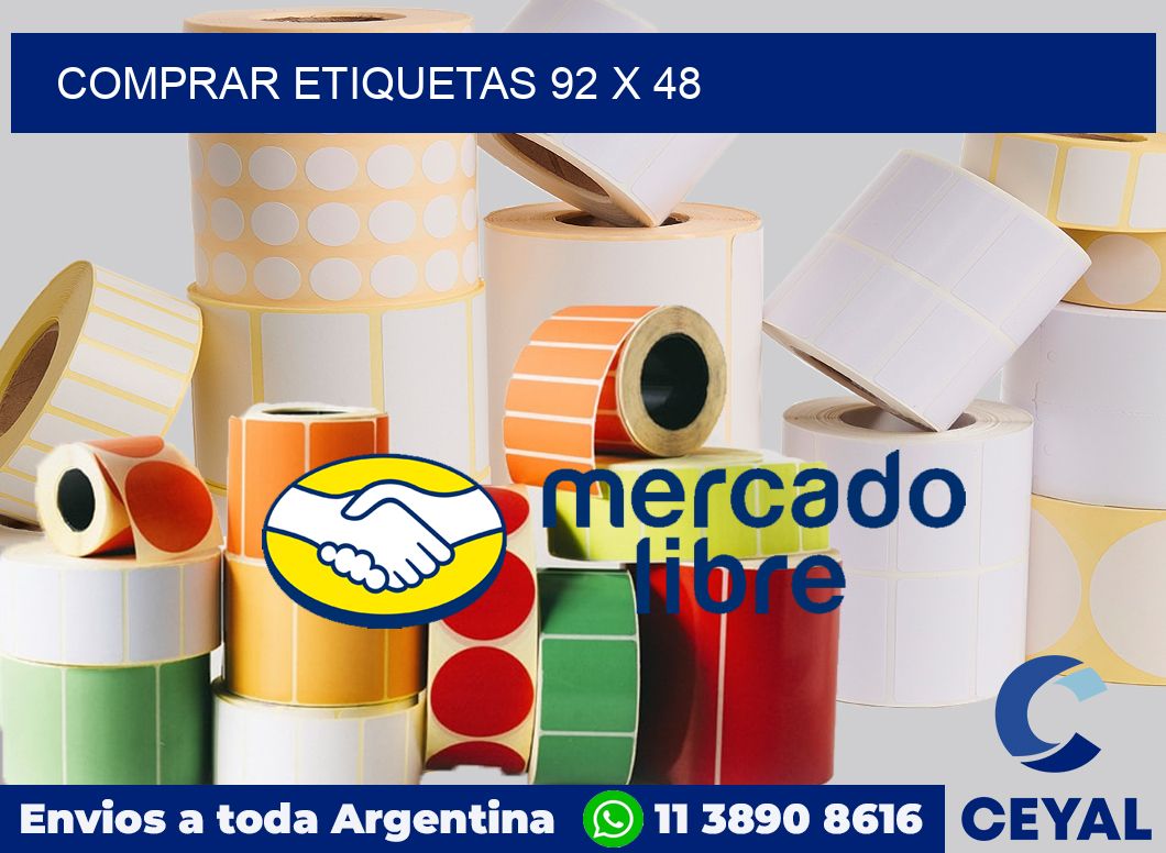 Comprar etiquetas 92 x 48