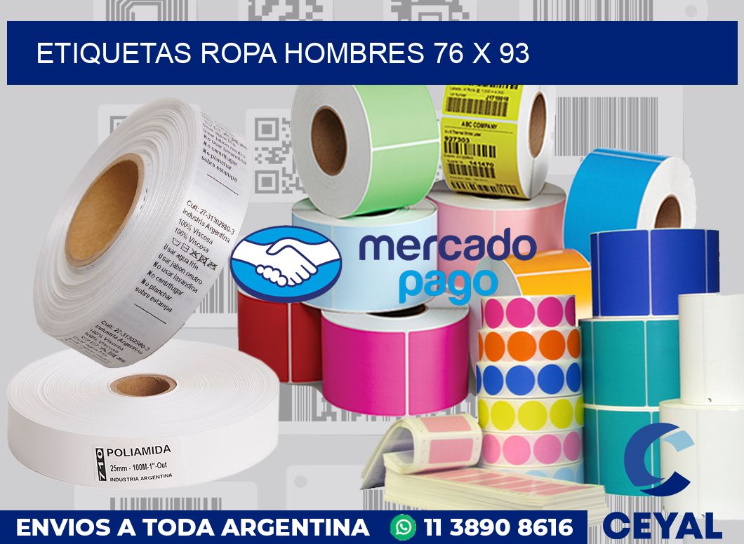 Etiquetas ropa hombres 76 x 93