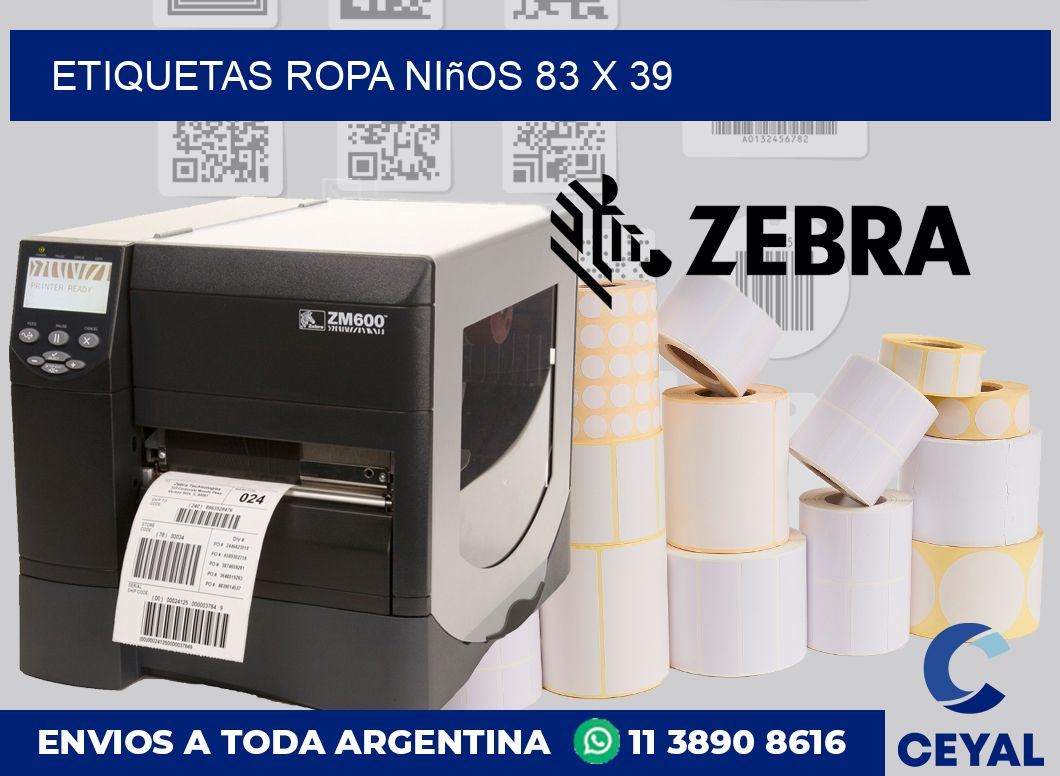 Etiquetas ropa niños 83 x 39