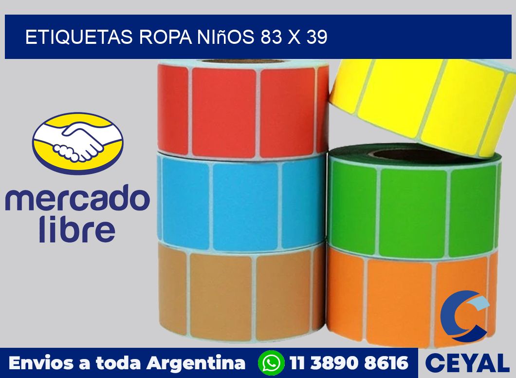 Etiquetas ropa niños 83 x 39