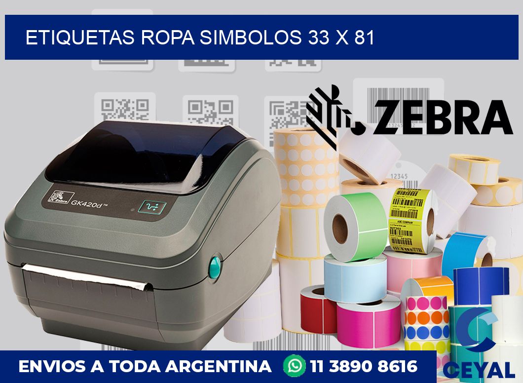 Etiquetas ropa simbolos 33 x 81