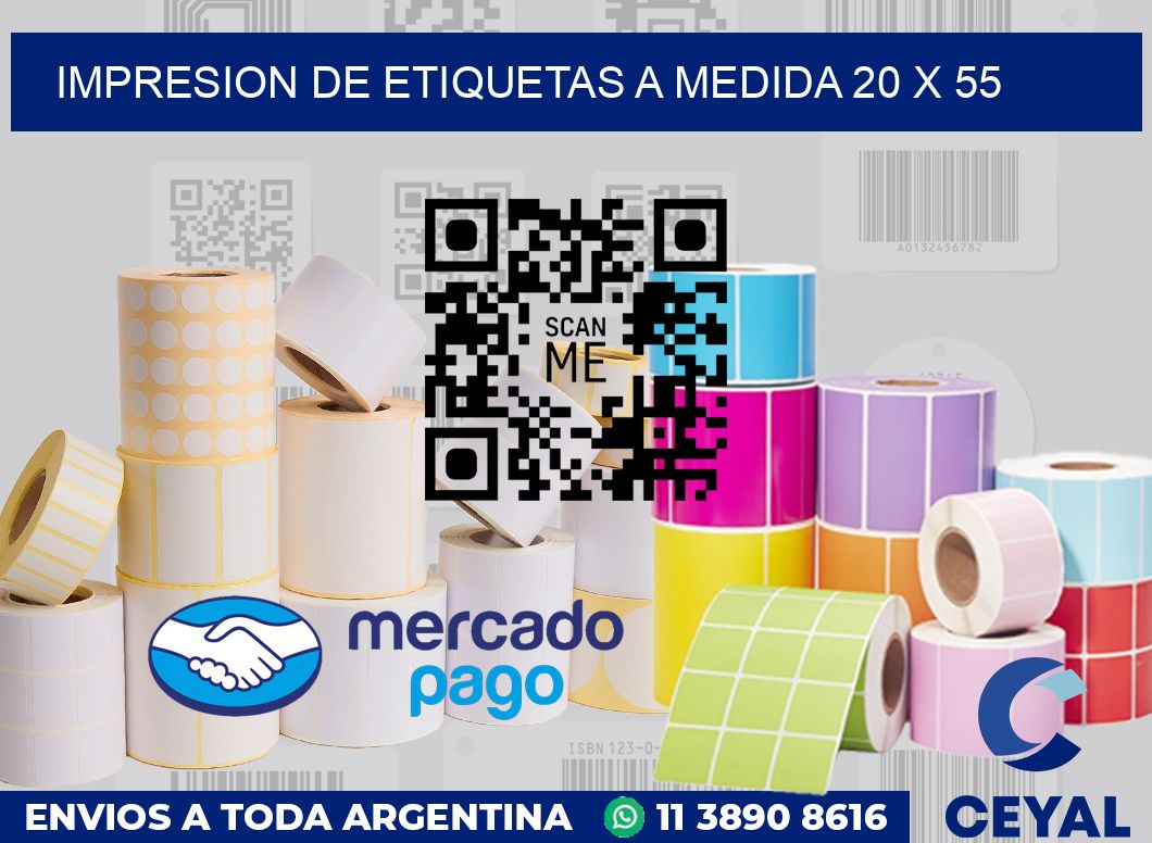 Impresion de etiquetas a medida 20 x 55