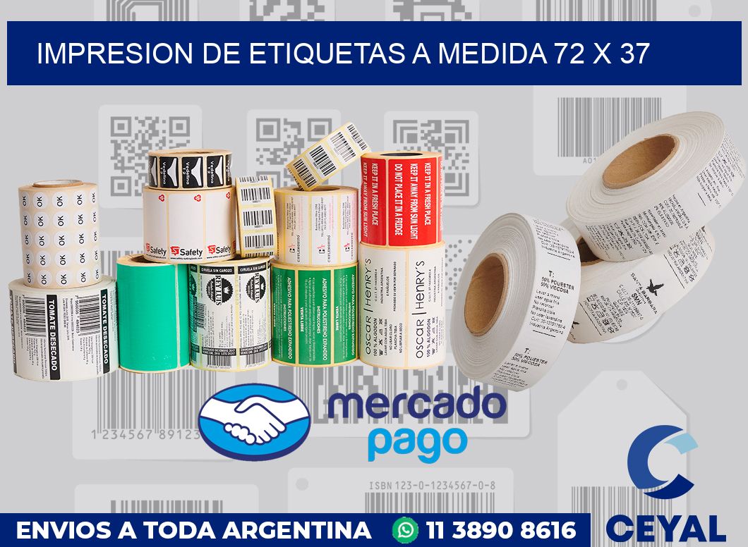 Impresion de etiquetas a medida 72 x 37