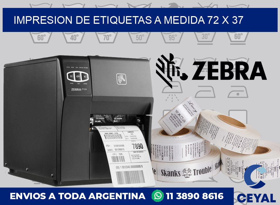 Impresion de etiquetas a medida 72 x 37