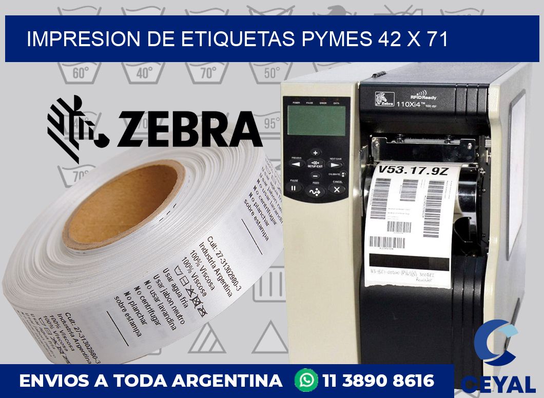 Impresion de etiquetas pymes 42 x 71