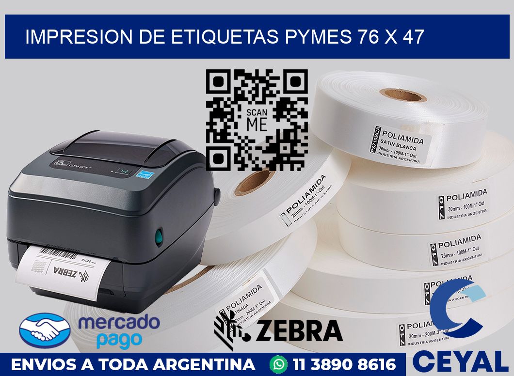 Impresion de etiquetas pymes 76 x 47