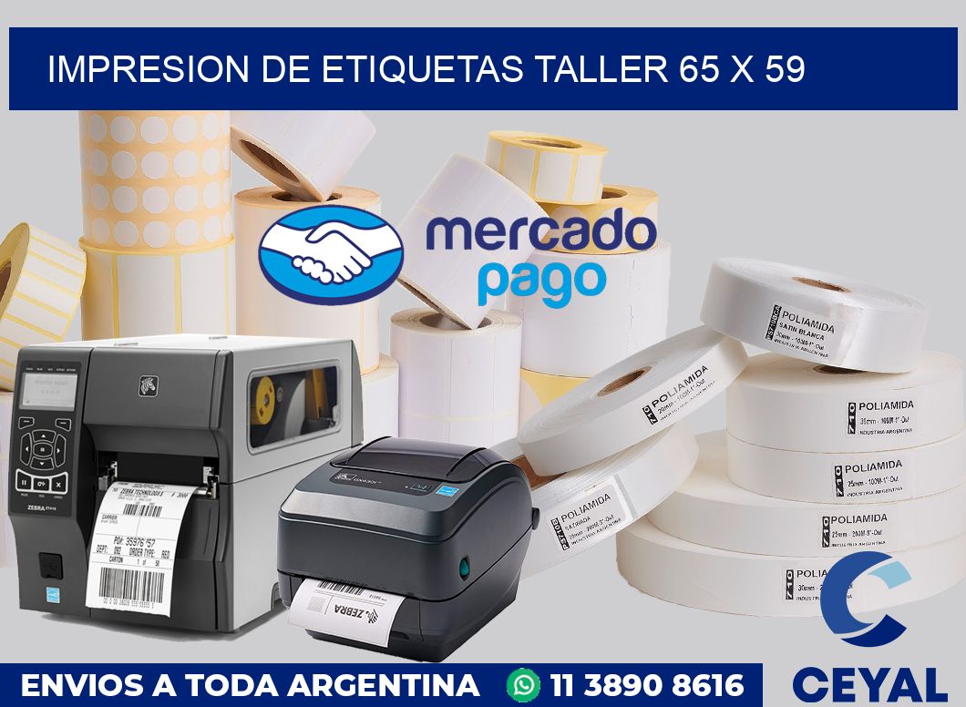 Impresion de etiquetas taller 65 x 59