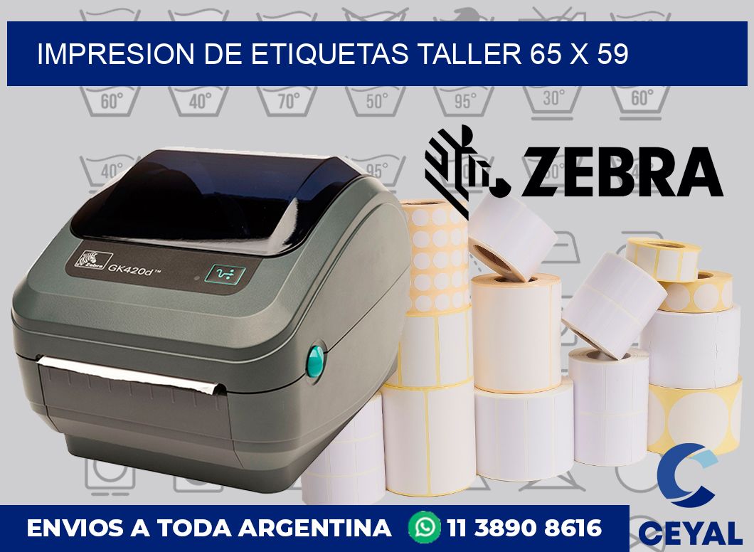 Impresion de etiquetas taller 65 x 59