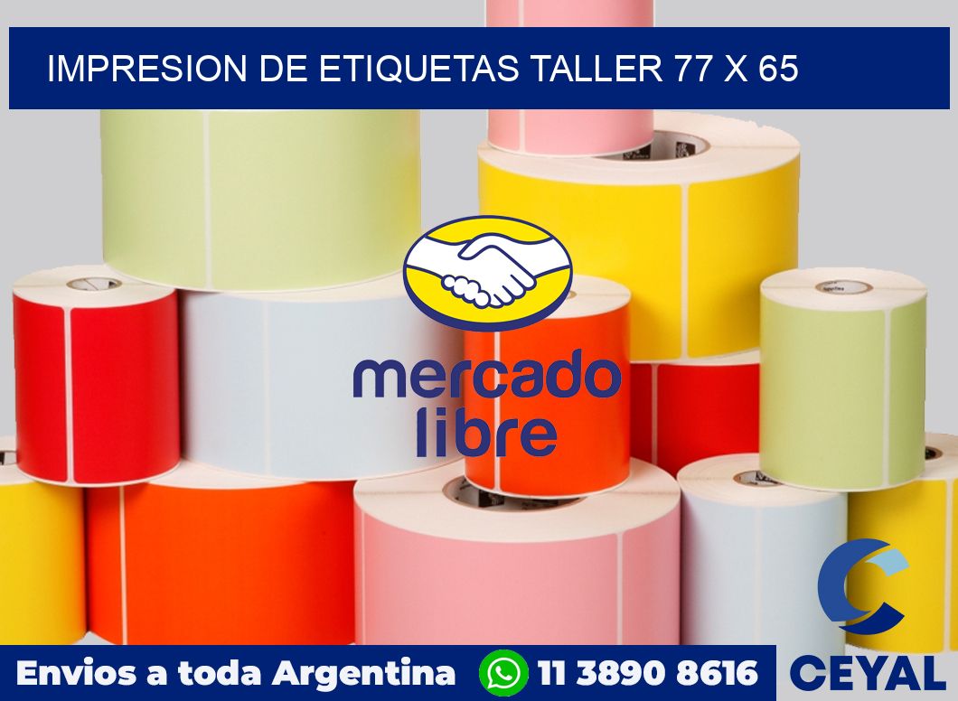 Impresion de etiquetas taller 77 x 65
