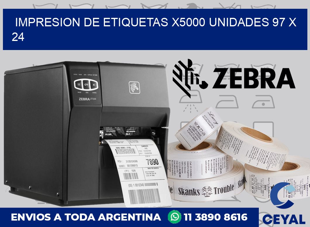 Impresion de etiquetas x5000 unidades 97 x 24