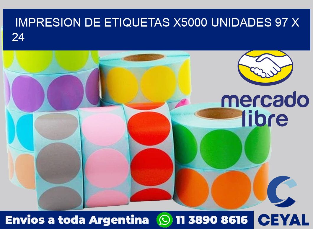 Impresion de etiquetas x5000 unidades 97 x 24