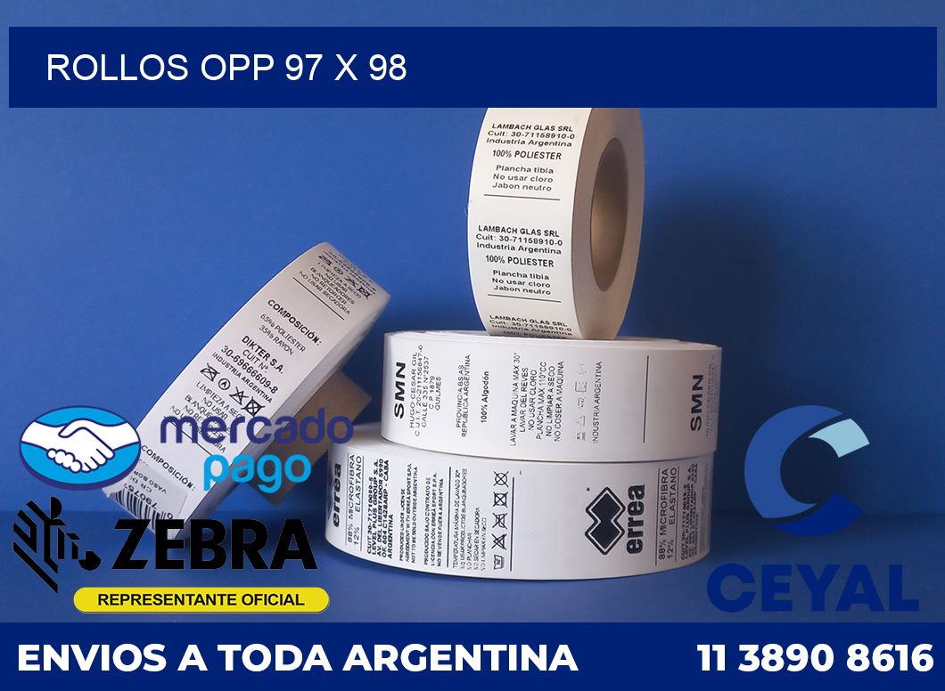 Rollos OPP 97 x 98