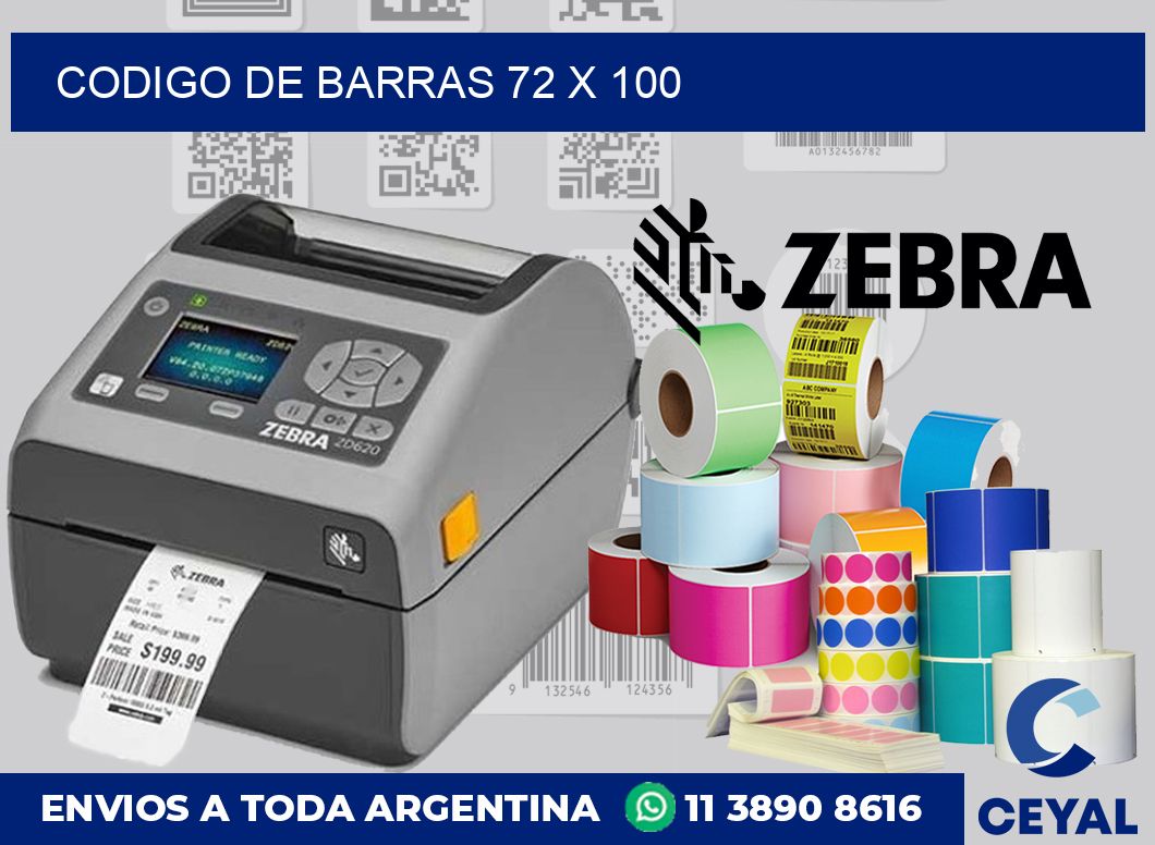 codigo de barras 72 x 100