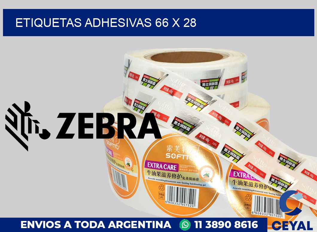 etiquetas adhesivas 66 x 28