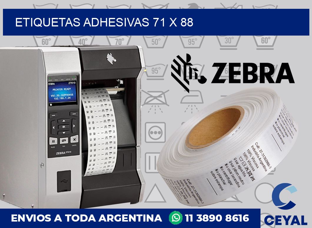 etiquetas adhesivas 71 x 88