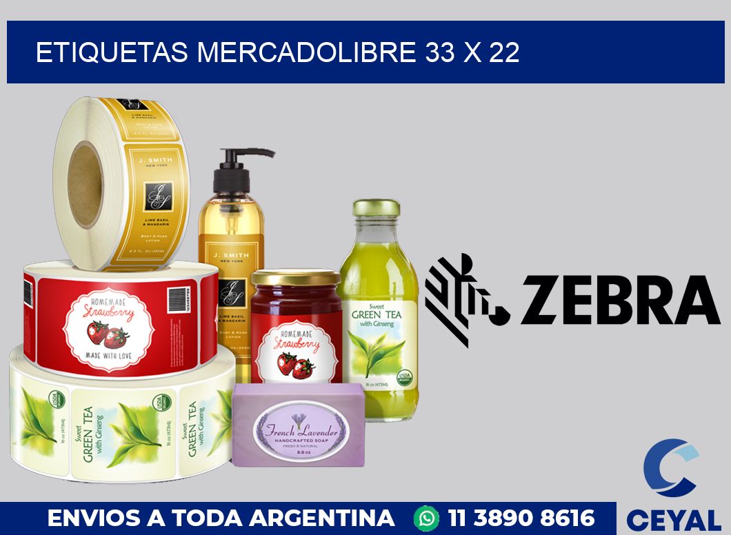 etiquetas mercadolibre 33 x 22