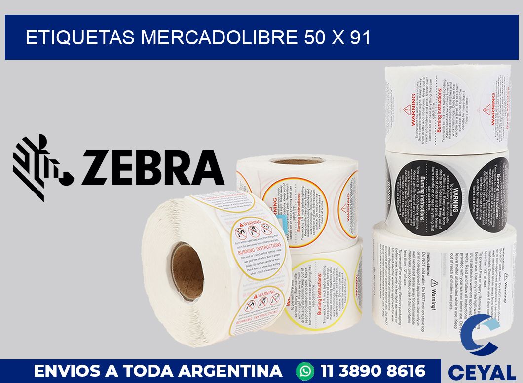 etiquetas mercadolibre 50 x 91