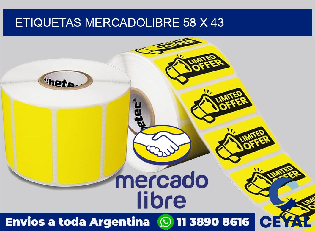 etiquetas mercadolibre 58 x 43