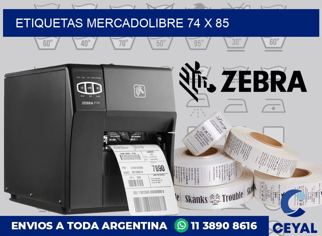 etiquetas mercadolibre 74 x 85