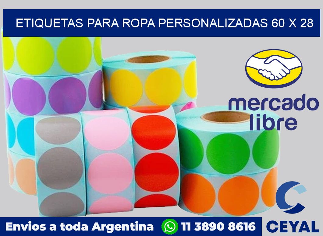 etiquetas para ropa personalizadas 60 x 28