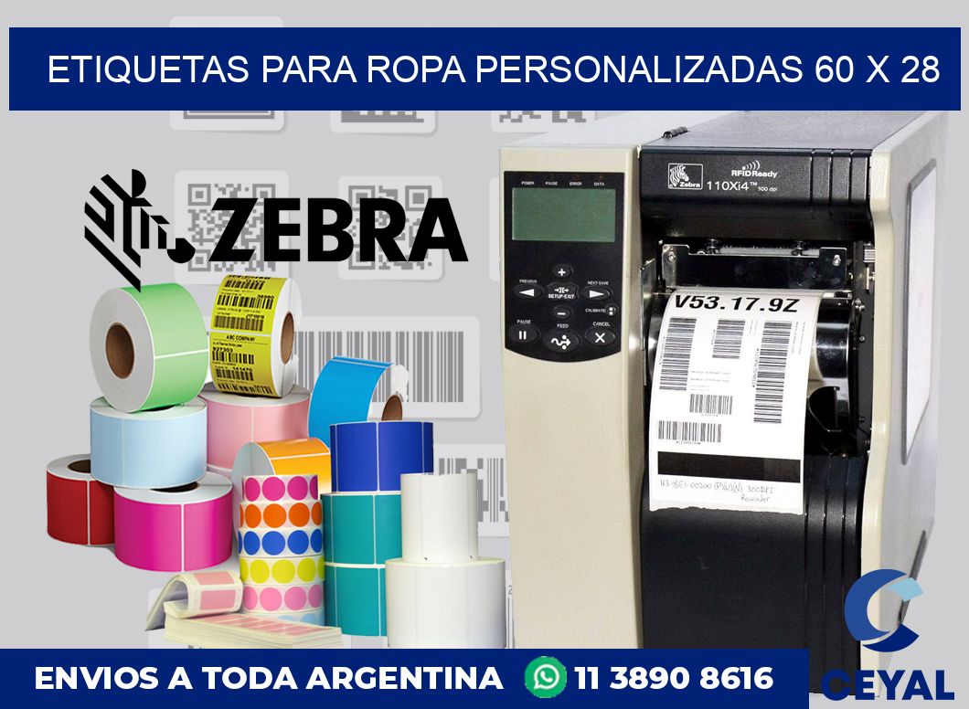 etiquetas para ropa personalizadas 60 x 28
