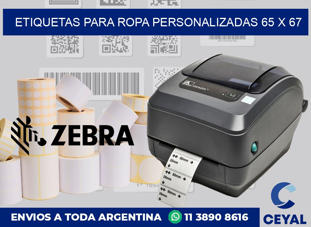 etiquetas para ropa personalizadas 65 x 67