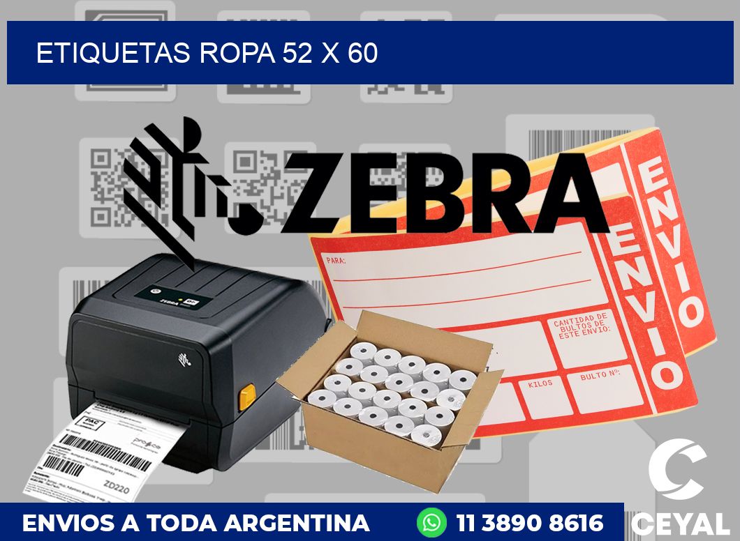 etiquetas ropa 52 x 60