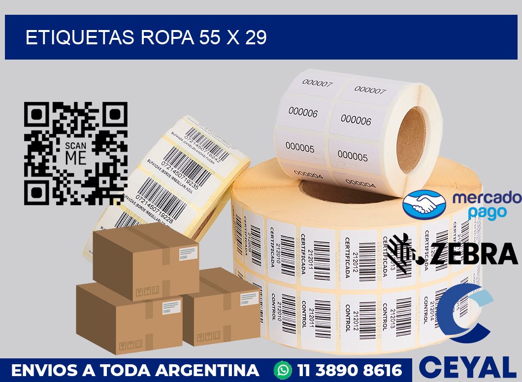 etiquetas ropa 55 x 29