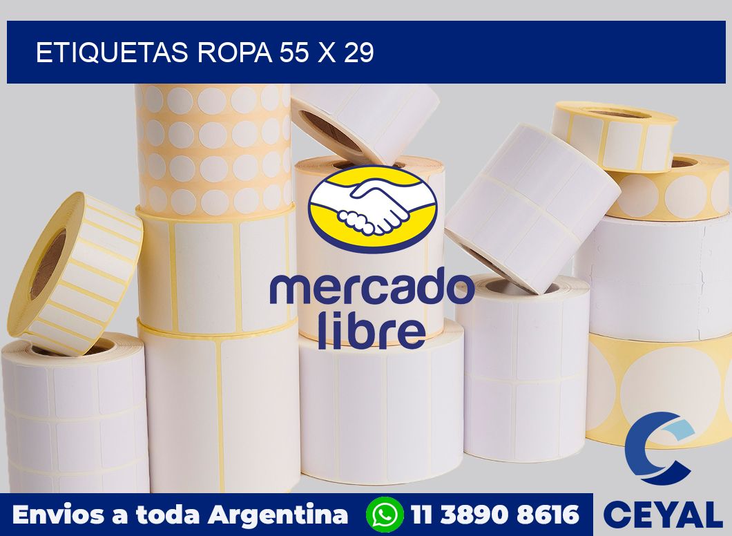 etiquetas ropa 55 x 29