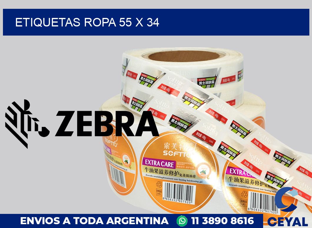 etiquetas ropa 55 x 34