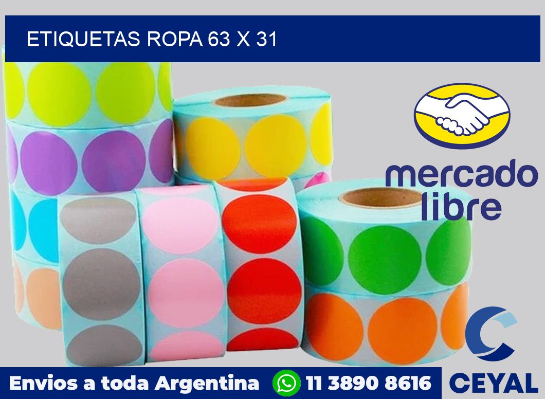 etiquetas ropa 63 x 31