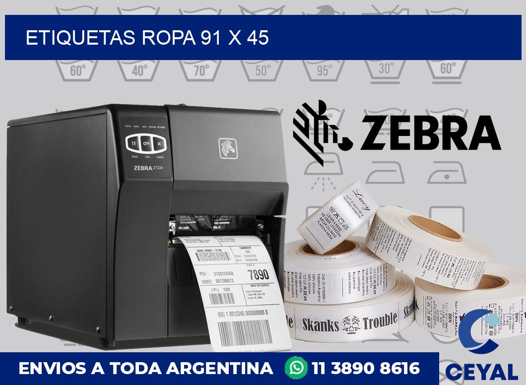 etiquetas ropa 91 x 45